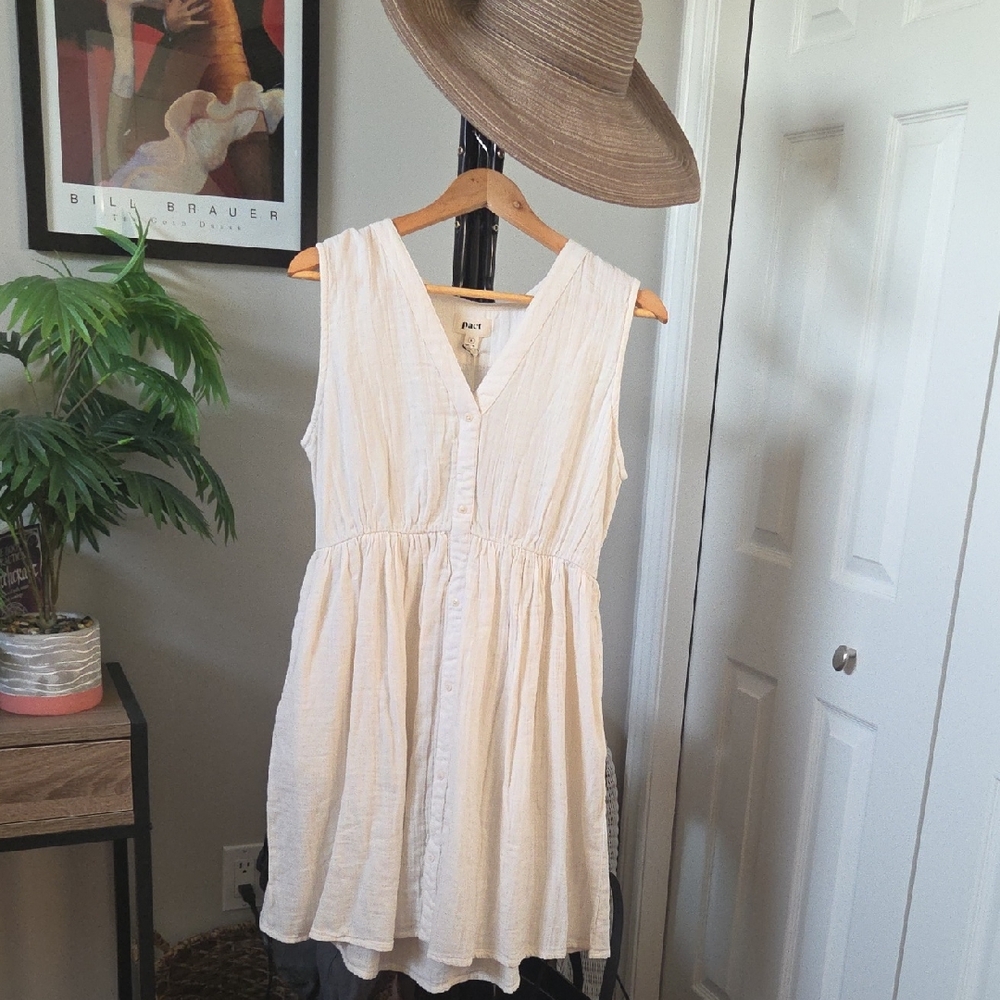 Pact Ivory Sundress / Beach Coverup